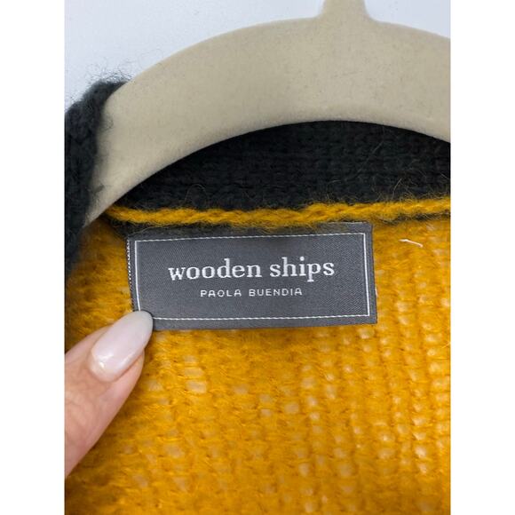 Wooden Ships Anthropologie Colorblock Open Knit Cardigan Women S/M Boho Cozy - Picture 3 of 9